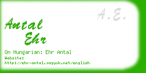antal ehr business card